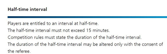 中超中场休息半小时违反FIFA规则？球员：无语了!